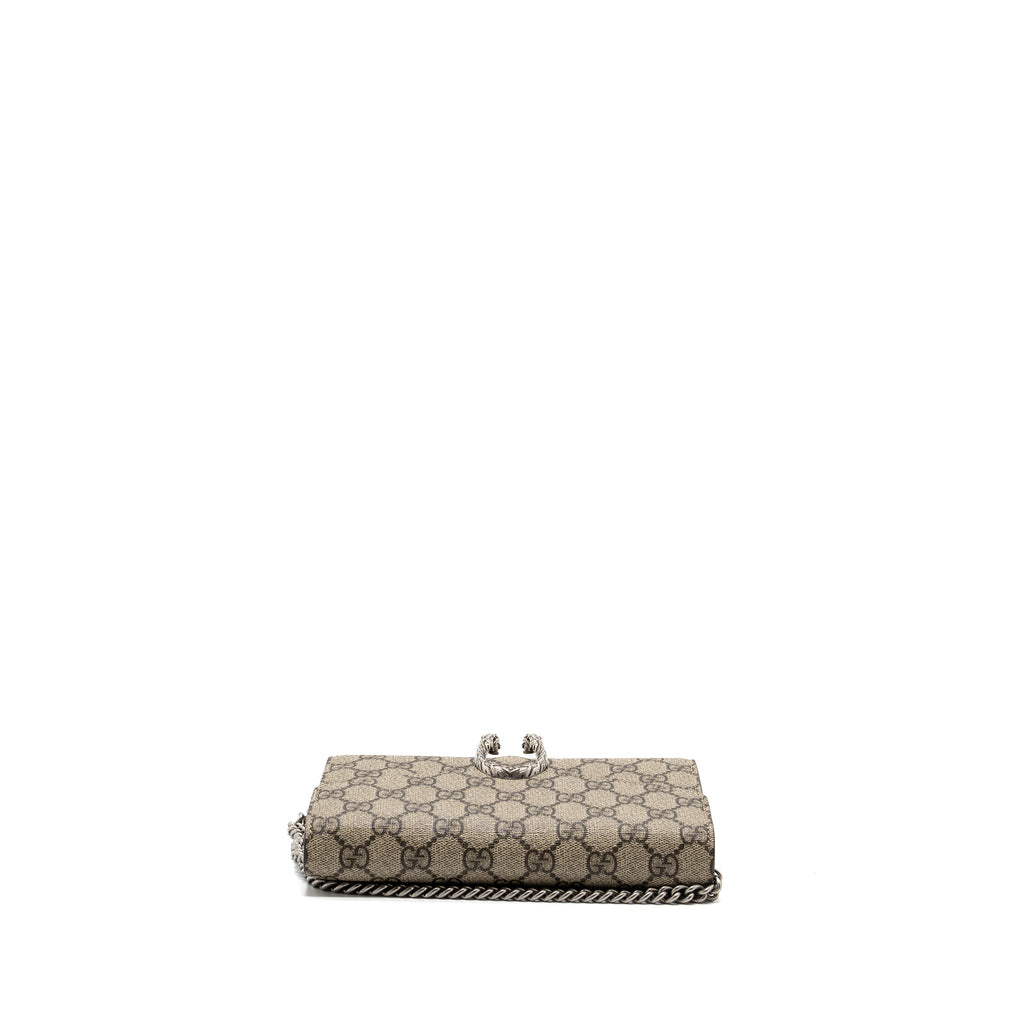 GUCCI DIONYSUS WALLET ON CHAIN GG SUPREME CANVAS/ LEATHER BEIGE/ EBONY SHW