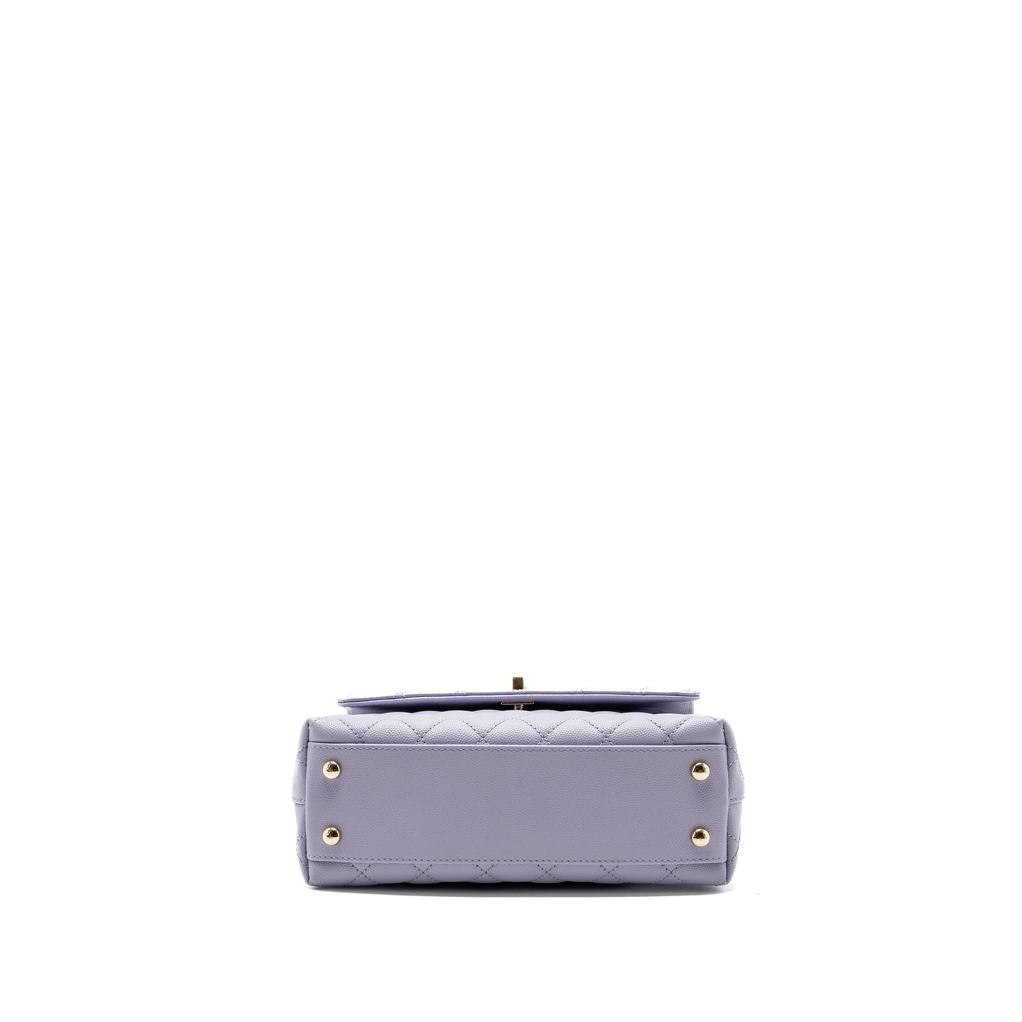 CHANEL SMALL COCO HANDLE CAVIAR LIGHT PURPLE LGHW (MICROCHIP)
