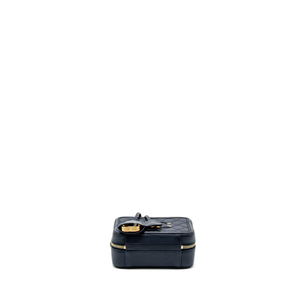 CHANEL MINI FILIGREE CAMERA BAG CAVIAR DARK BLUE GHW