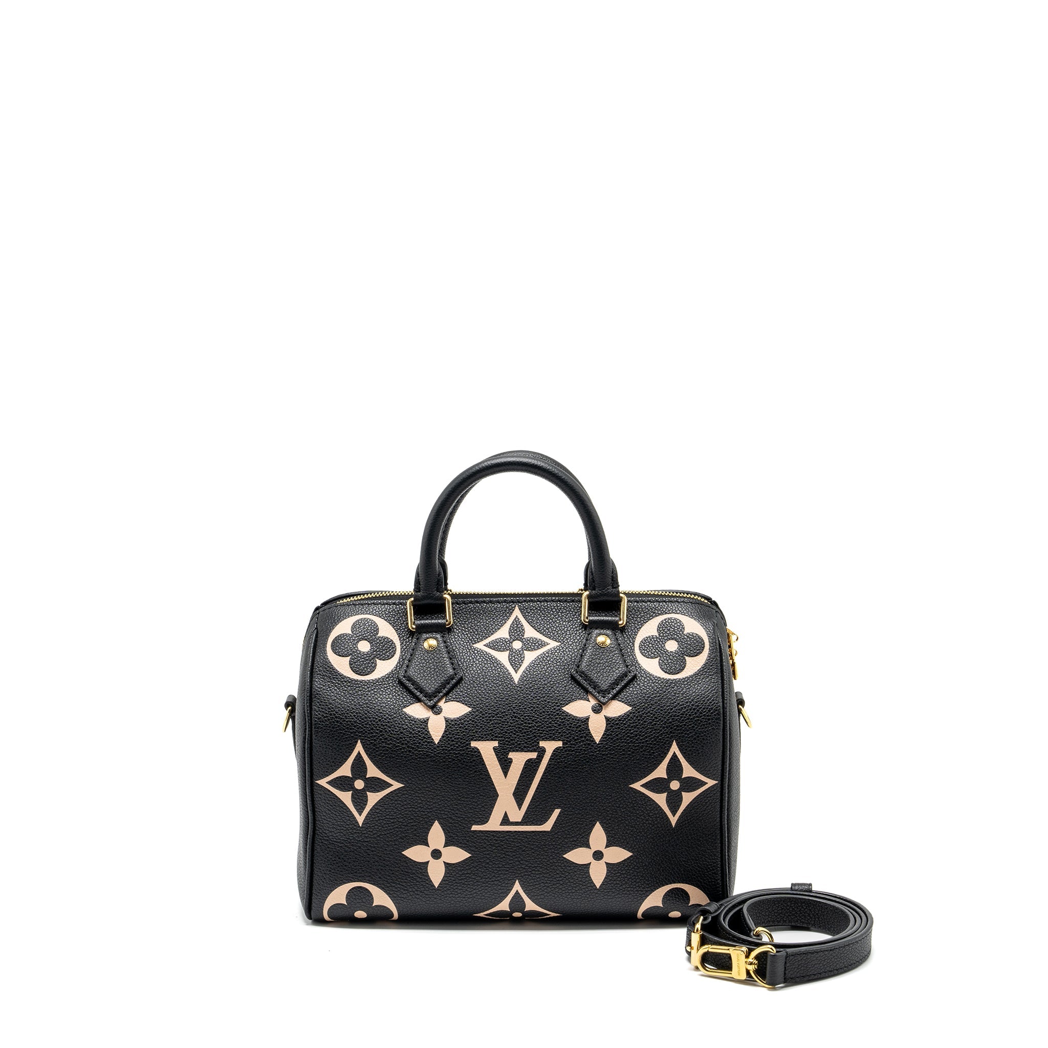 LOUIS VUTTION SPEEDY BANDOULIERE 25 BICOLOUR MONOGRAM EMPREINTE BLACK/MULTICOLOUR GHW