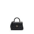 CHANEL SMALL COCO HANDLE CAVIAR BLACK LGHW (MICROCHIP)