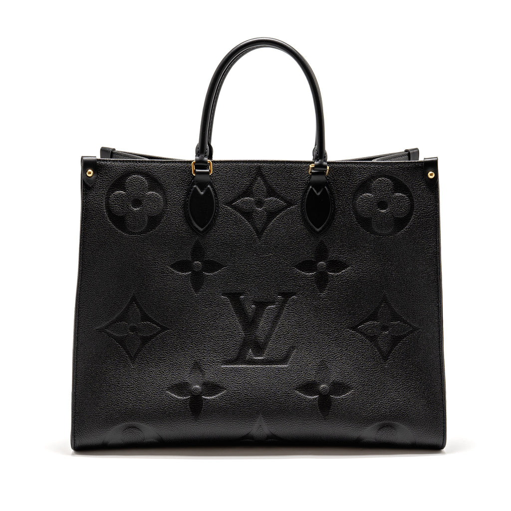 LOUIS VUITTON ONTHEGO GM MONOGRAM EMPREINTE LEATHER BLACK GHW