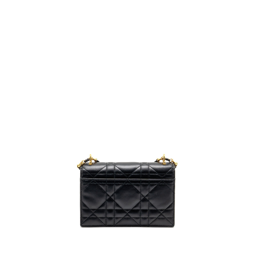 DIOR MISS CARO MINI BAG WITH CHAIN LAMBSKIN BLACK MULTICOLOUR HARDWARE
