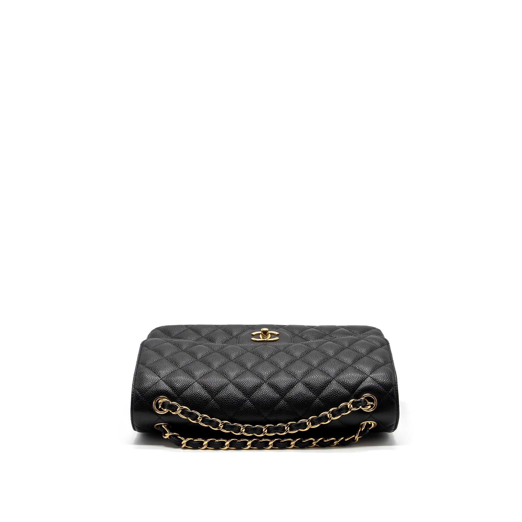 CHANEL JUMBO CLASSIC DOUBLE FLAP BAG CAVIAR BLACK GHW