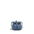CHANEL SMALL BUCKET BAG DENIM BLUE LGHW (MICROCHIP)