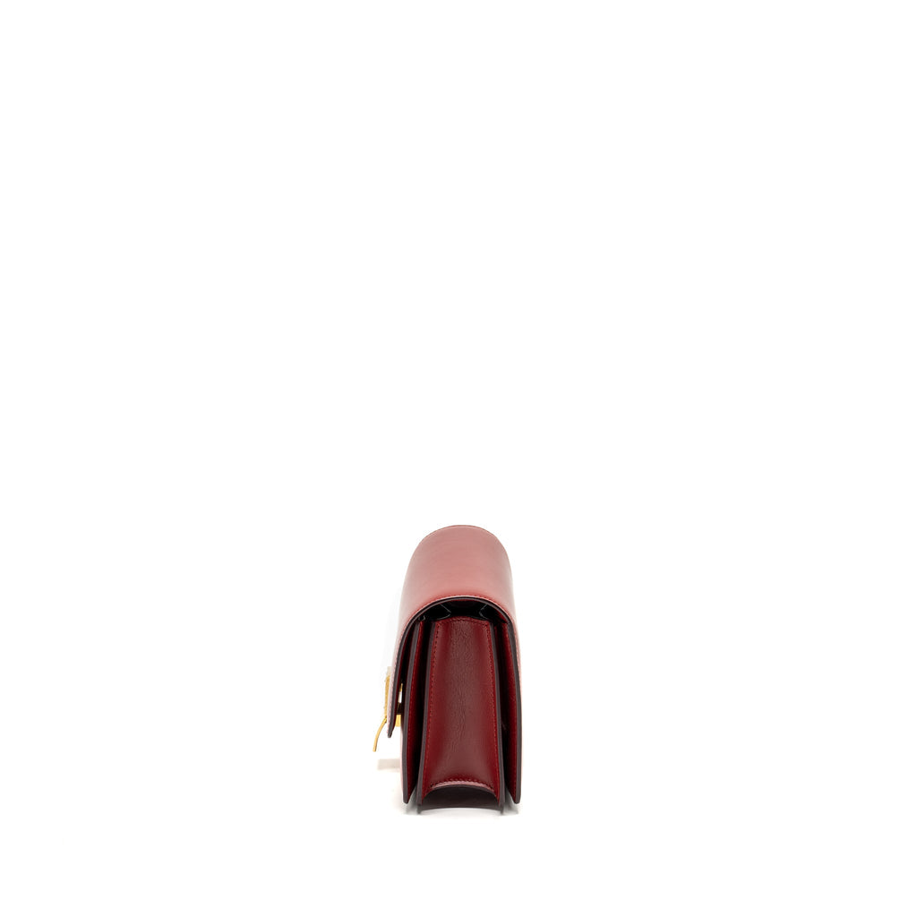 CELINE MINI CLASSIC BOX BAG CALFSKIN RED GHW