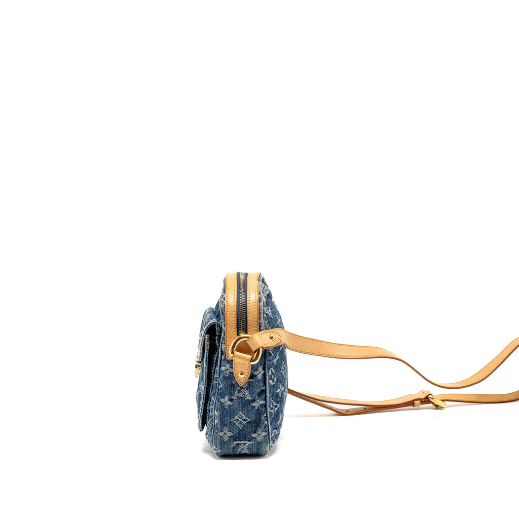 LOUIS VUITTON VINTAGE DENIM CAMERA BAG MONOGRAM BLUE DENIM GHW