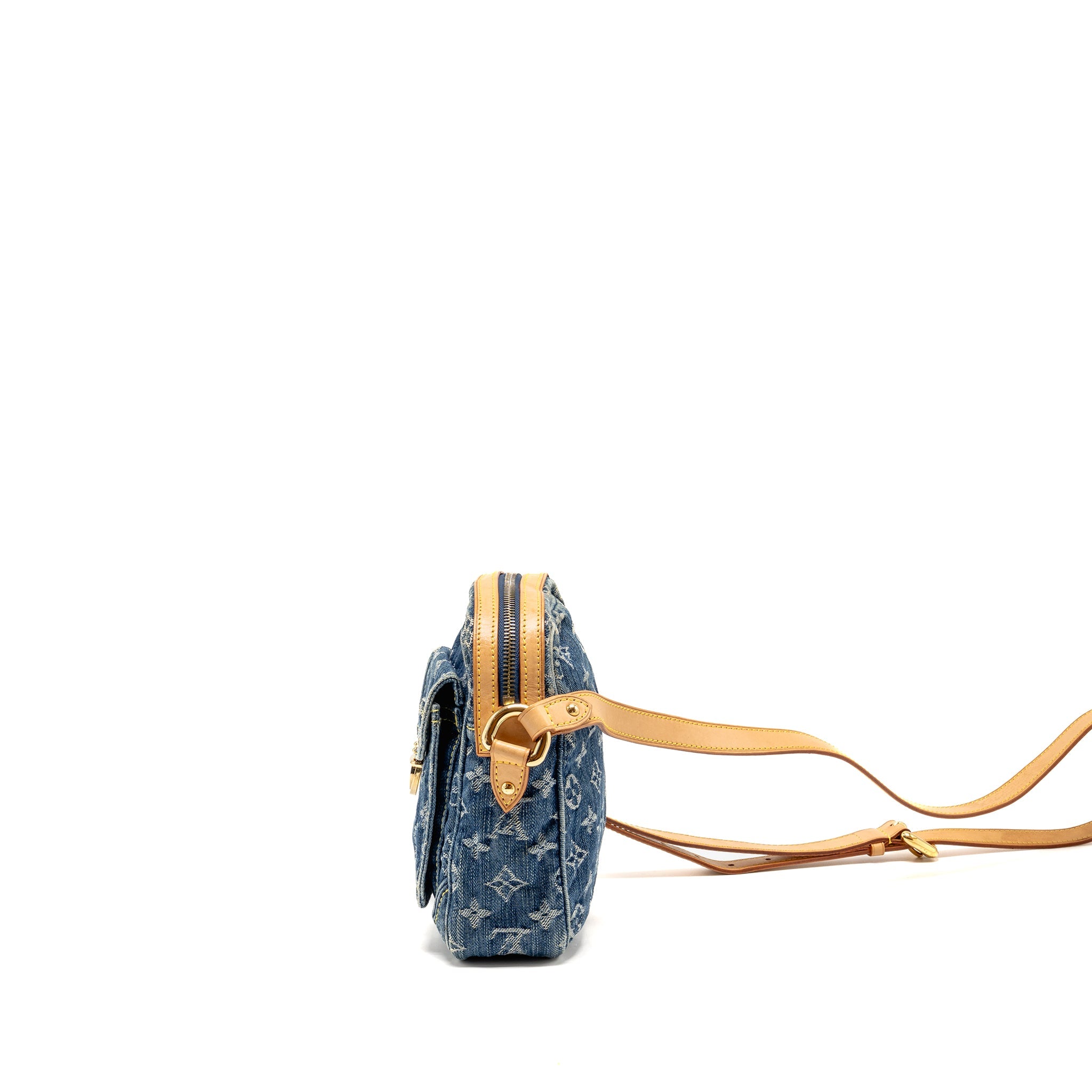 LOUIS VUITTON VINTAGE DENIM CAMERA BAG MONOGRAM BLUE DENIM GHW