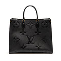 LOUIS VUITTON ONTHEGO GM MONOGRAM EMPREINTE LEATHER BLACK GHW