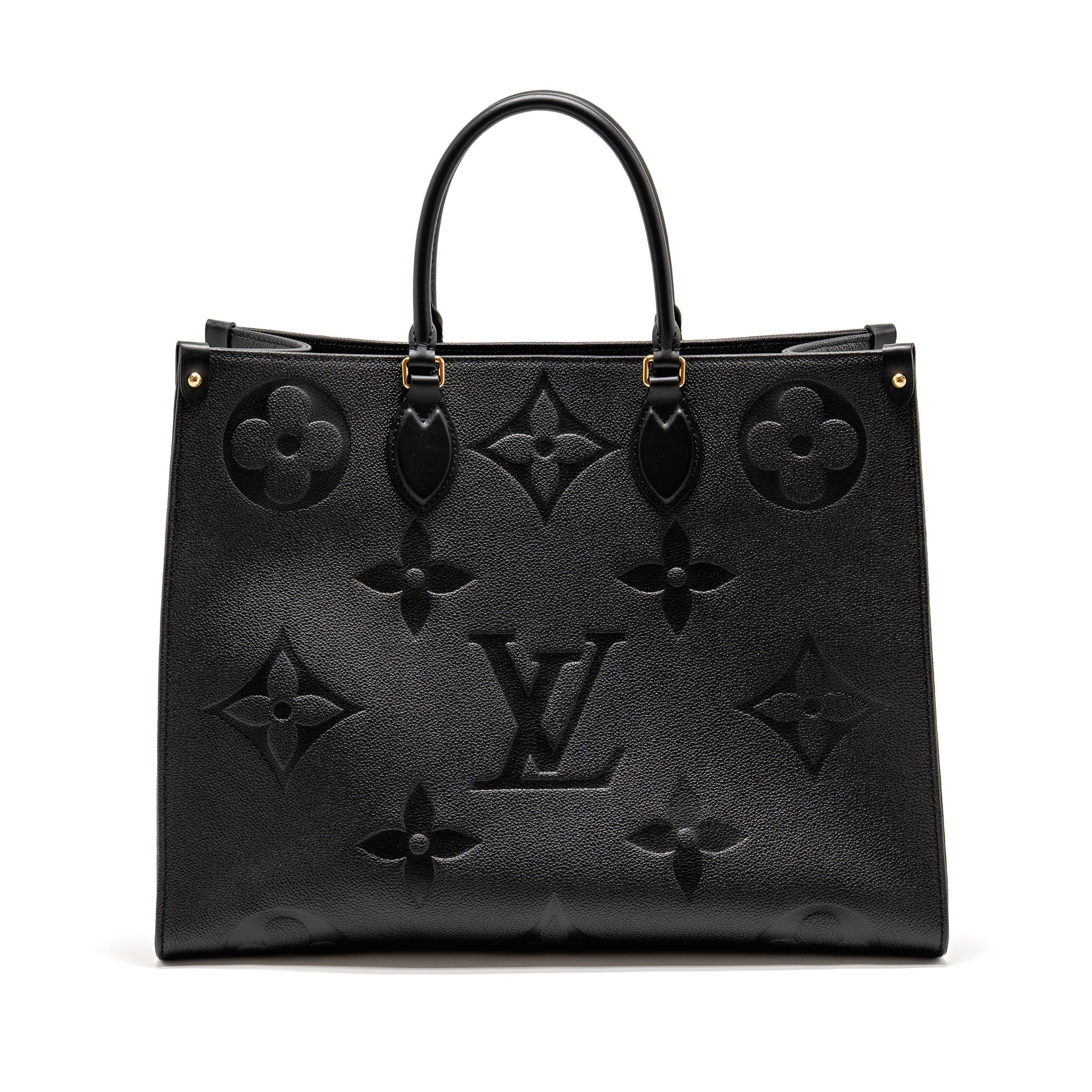 LOUIS VUITTON ONTHEGO GM MONOGRAM EMPREINTE LEATHER BLACK GHW