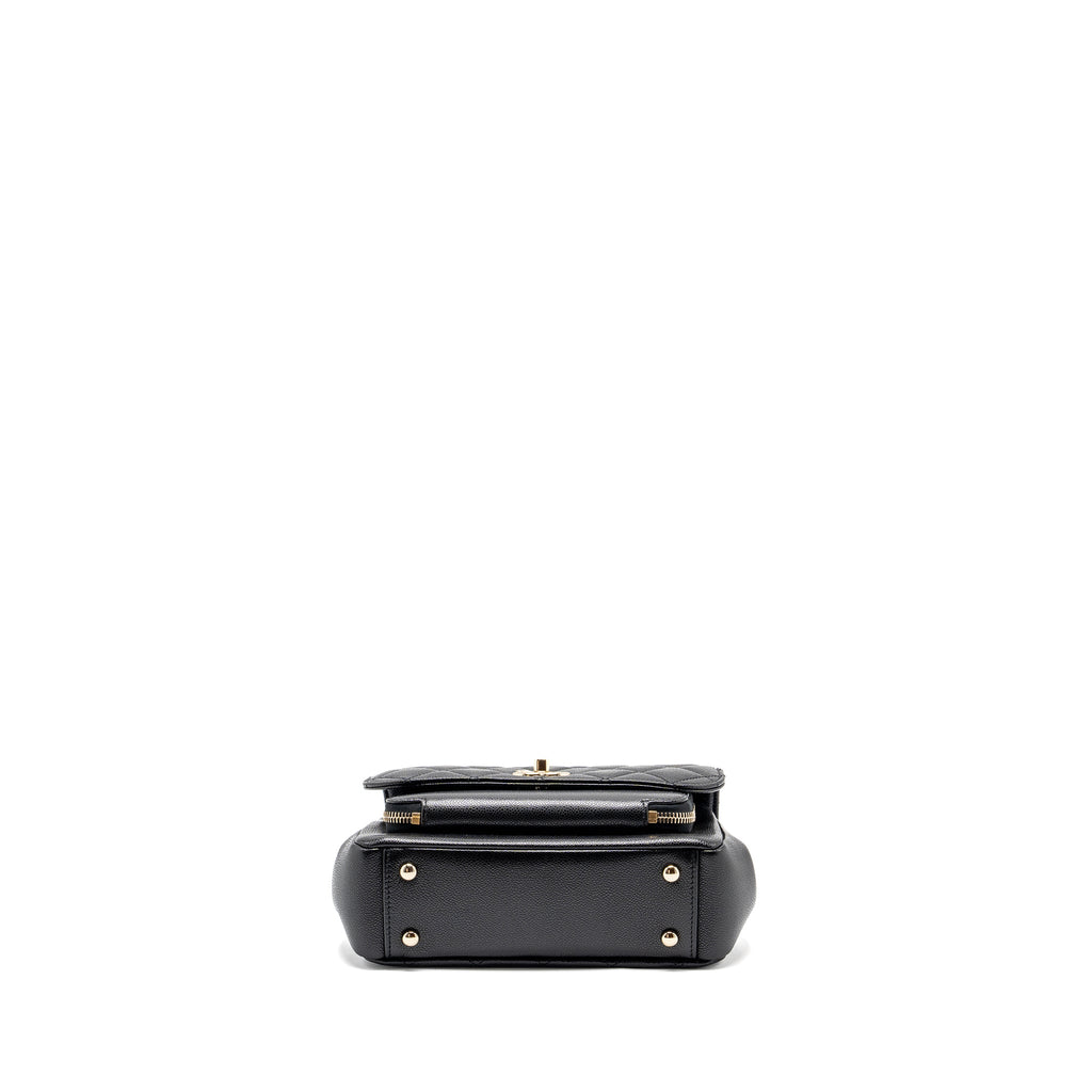 CHANEL MEDIUM BUSINESS AFFINITY CAVIAR BLACK LGHW (MICROCHIP)