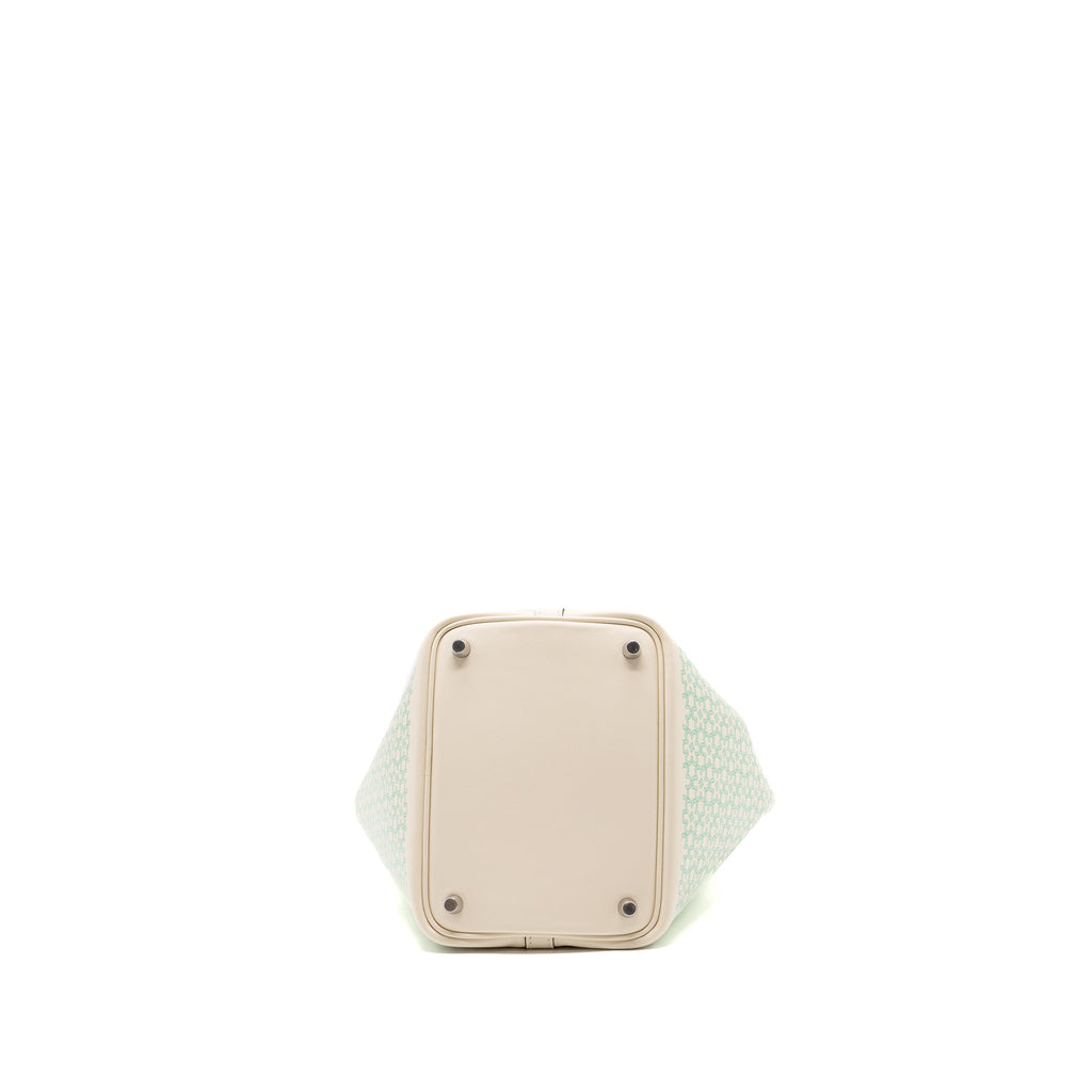 HERMES PICOTIN 18 LUCKY DAISY LOCK BAG SWIFT NATA/VERT/BLANC SHW