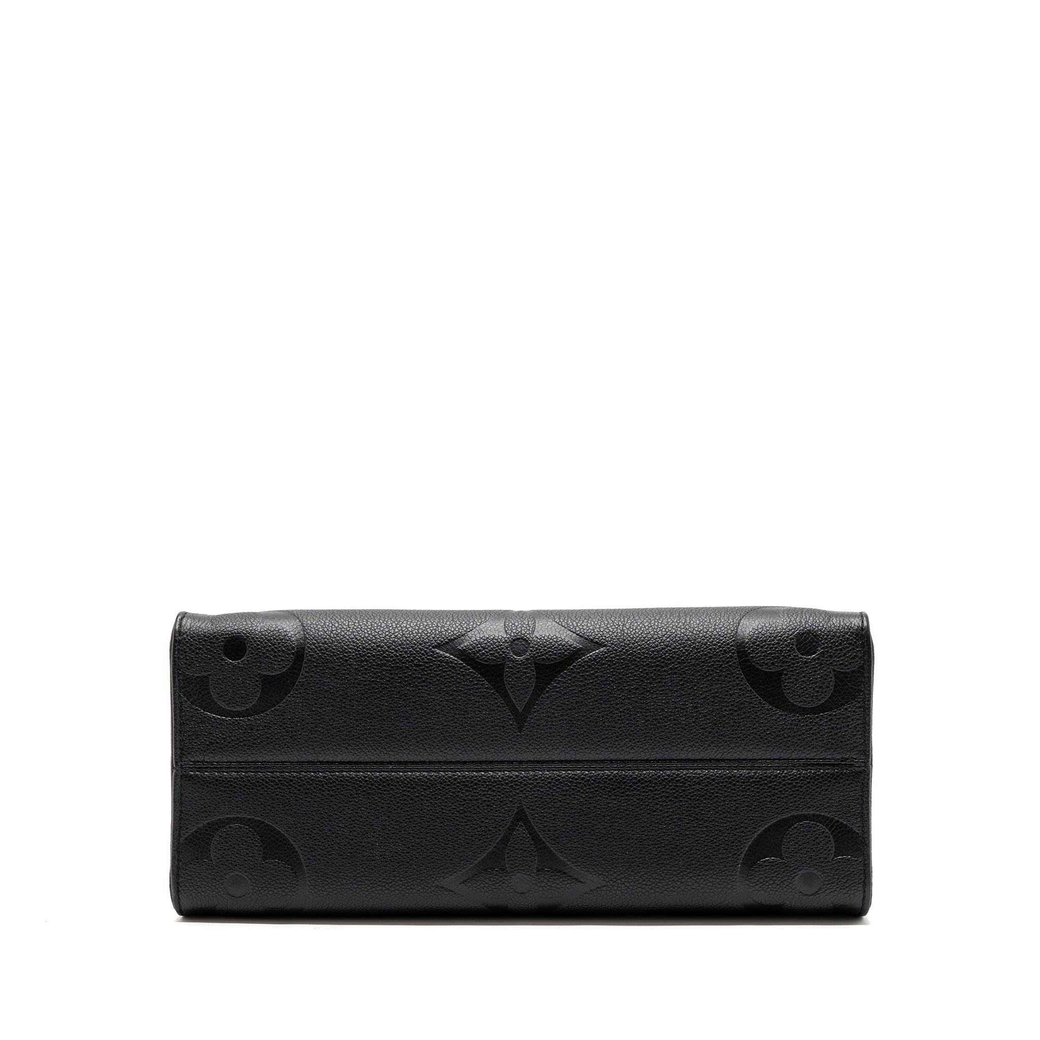 LOUIS VUITTON ONTHEGO MM MONOGRAM EMPRENITE BLACK GHW (NEW VERSION)