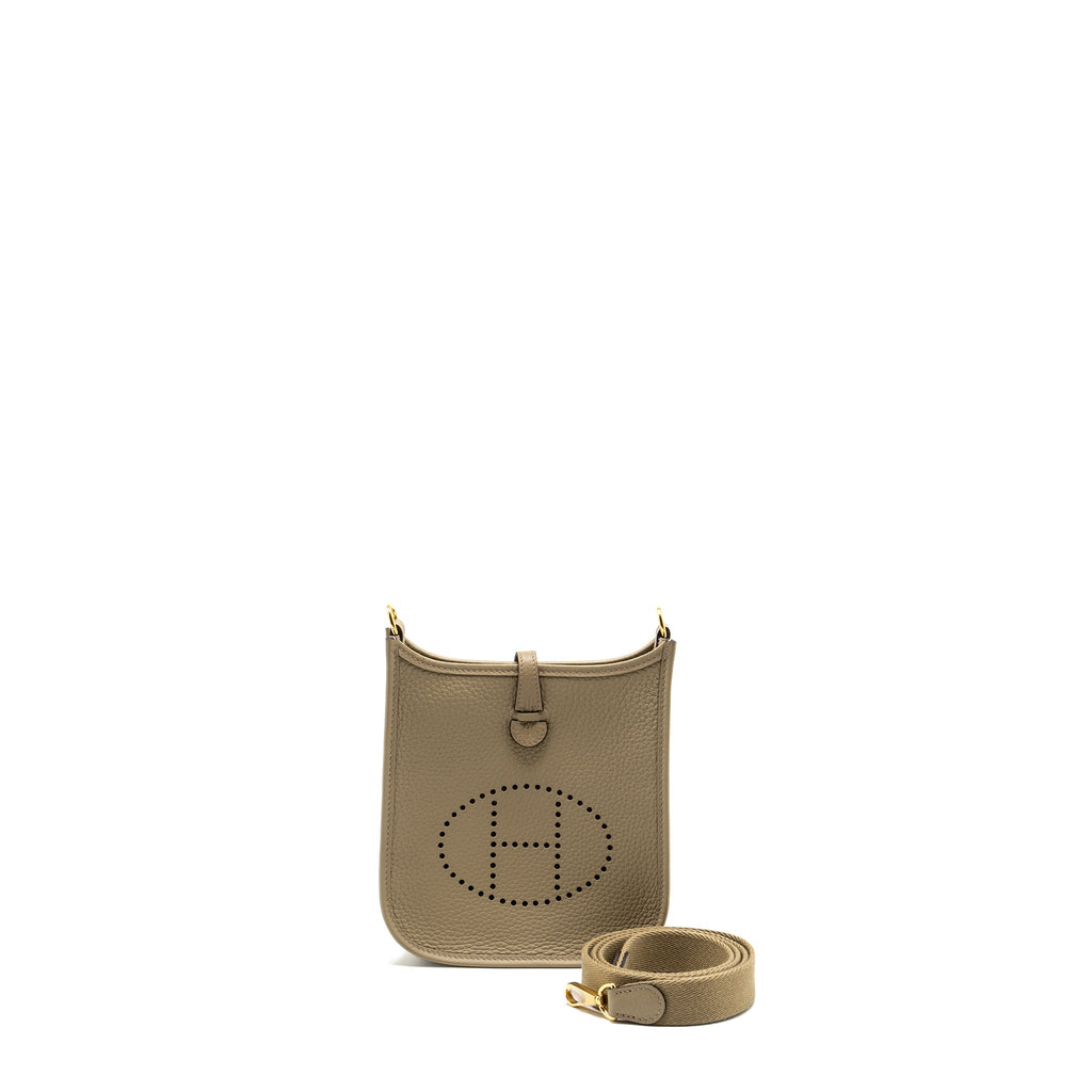 HERMES MINI EVELYNE CLEMENCE BEIGE MARFA GHW
