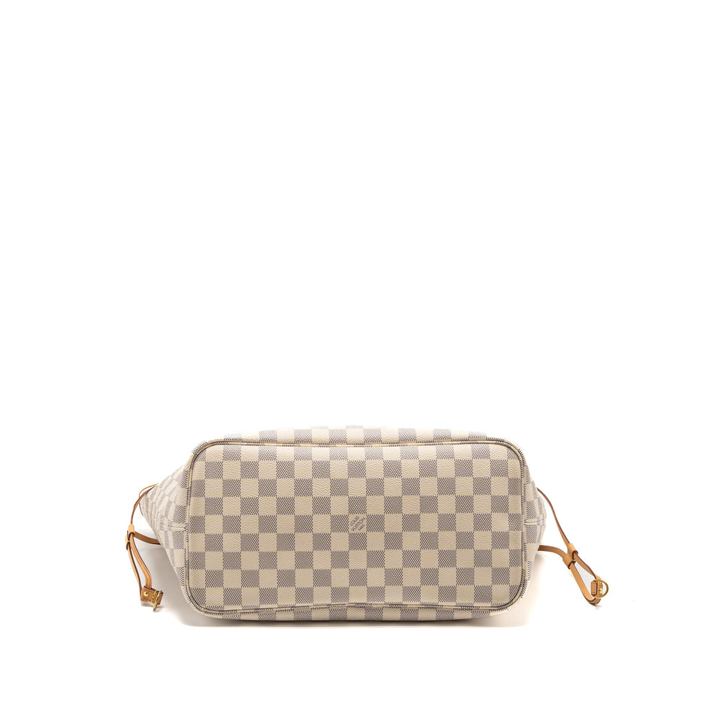 LOUIS VUITTON NEVERFULL MM DAMIER AZUR CANVAS GHW
