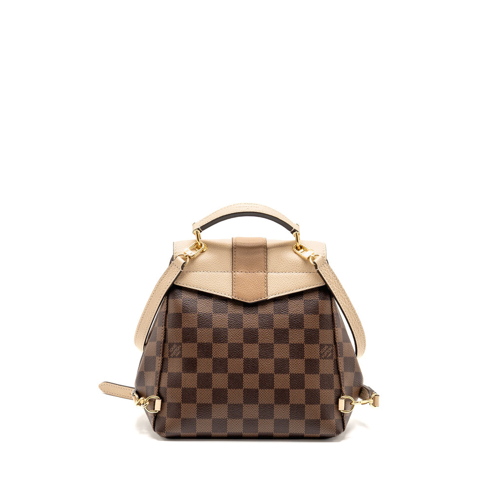 LOUIS VUITTON CLAPTON BACKPACK DAMIER EBENE CANVAS/LEATHER LIGHT PINK GHW