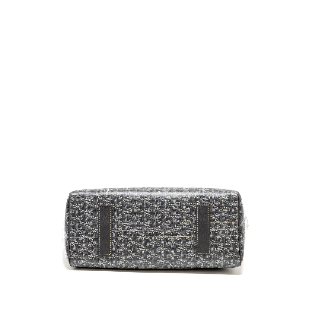 GOYARD ROUETTE SOUPLE PM BAG GOYARDLINE CANVAS / CALFSKIN GREY SHW