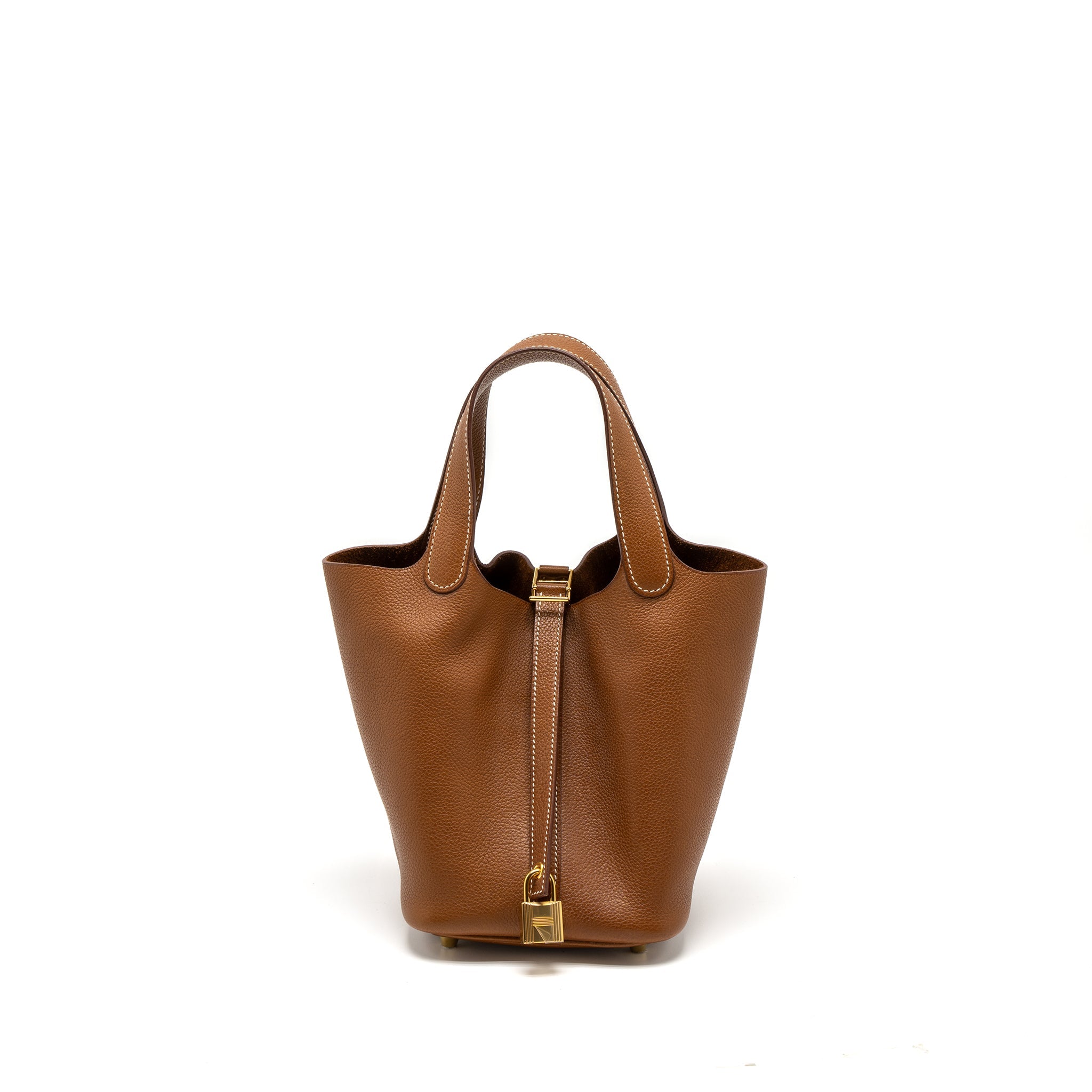 HERMES PICOTIN 18 LOCK BAG BARENIA FAUBOURG GOLD GHW