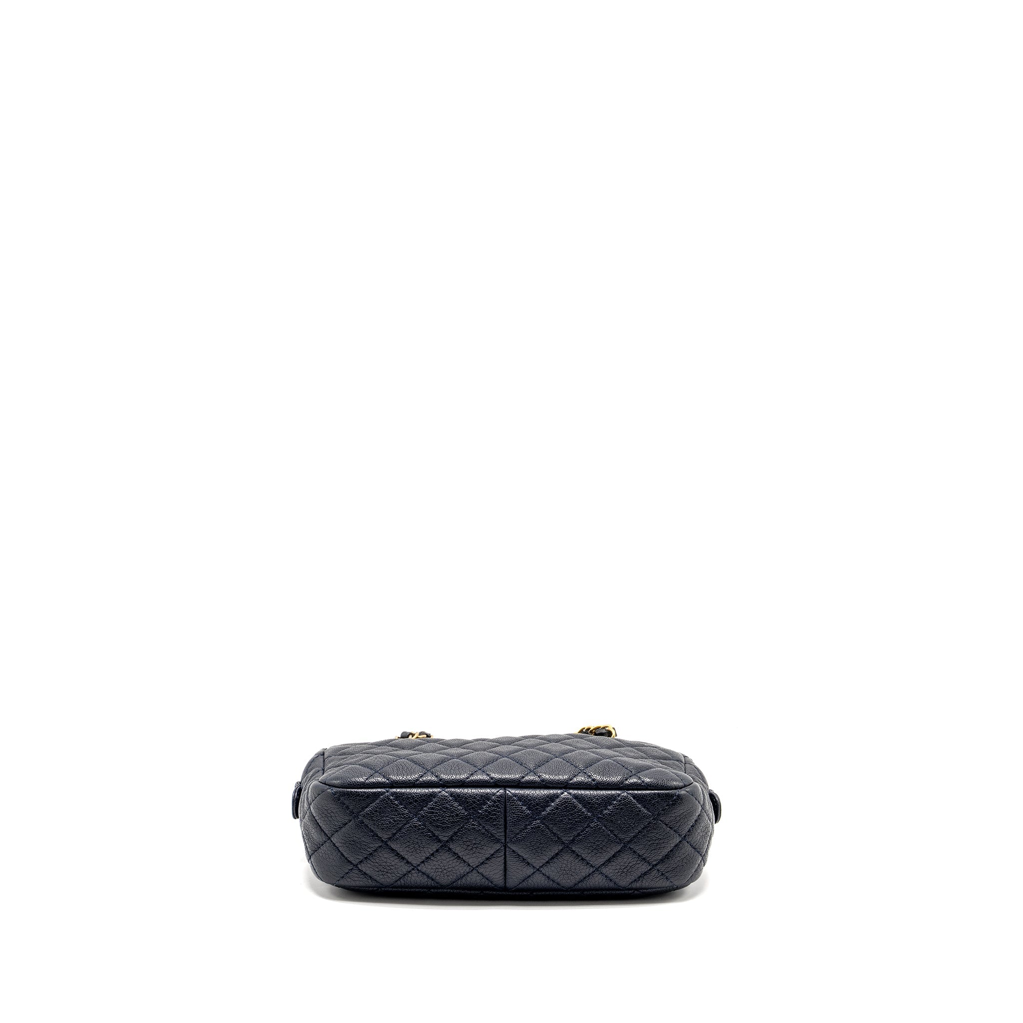 CHANEL 18C CC CAMERA BAG CALFSKIN NAVY GHW