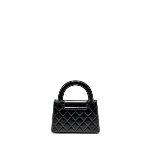 CHANEL MINI KELLY SHOPPING TOTE BAG CALFSKIN BLACK GHW (MICROCHIP)