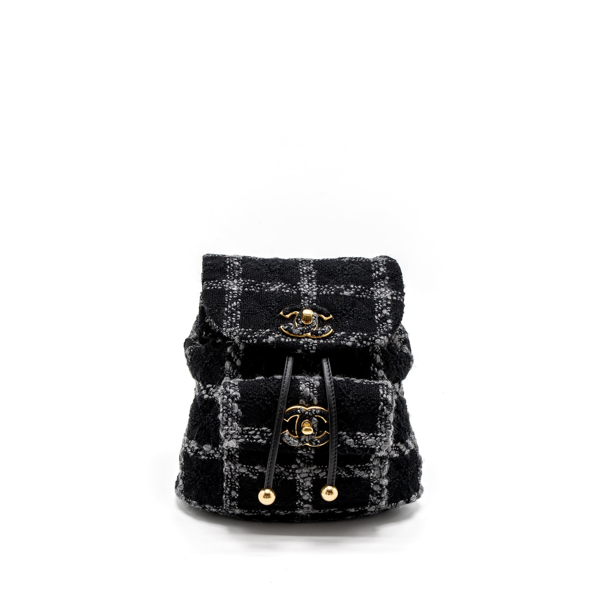 CHANEL DUMA BACKPACK TWEED MULTICOLOURED BRUSHED GHW (MICROCHIP)