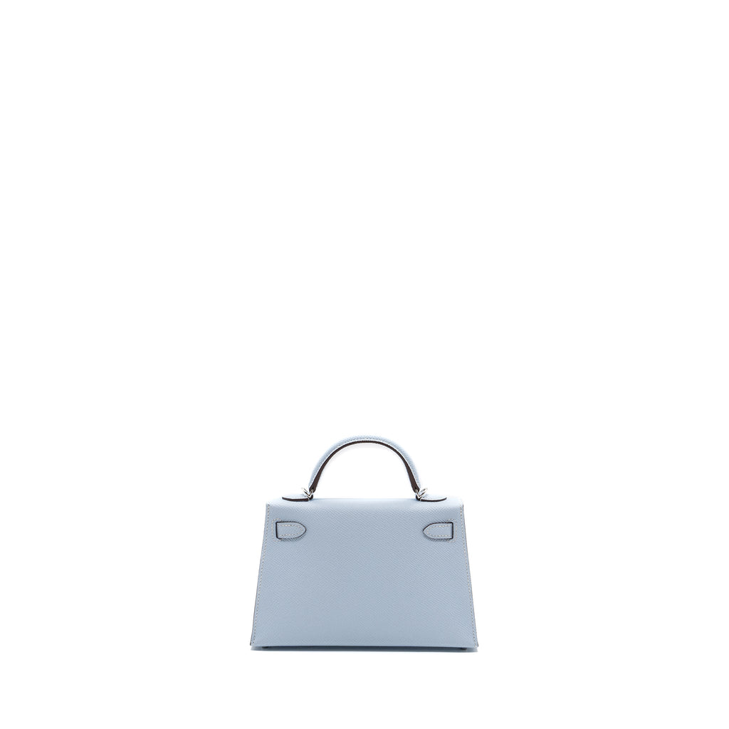 HERMES MINI KELLY II EPSOM BLUE BRUME SHW