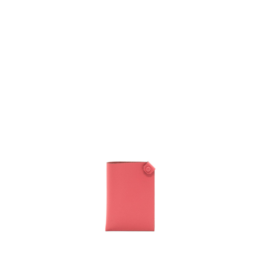 HERMES TARMAC PASSPORT HOLDER EPSOM ROSE AZALEE