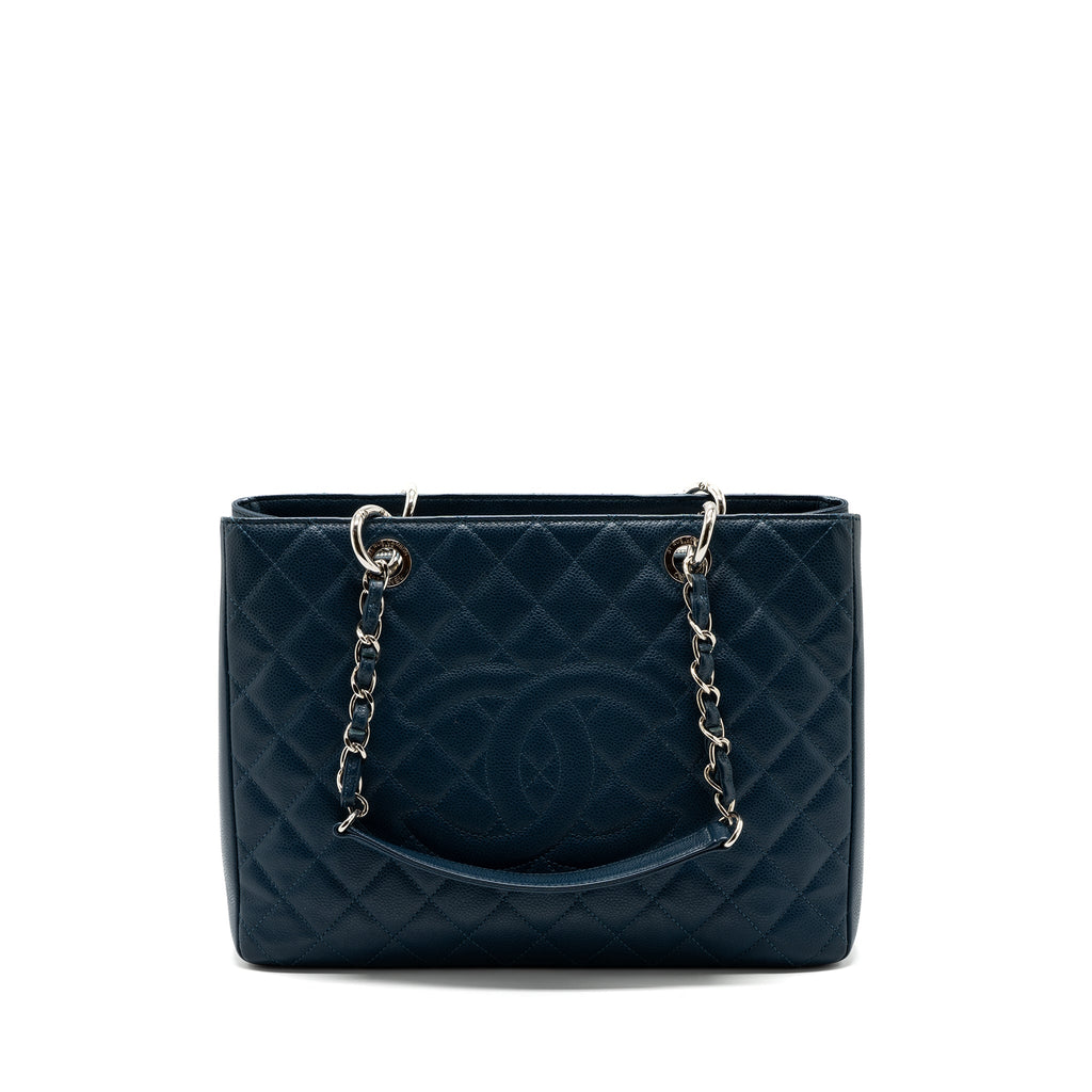 CHANEL GRAND SHOPPING TOTE/ GST CAVIAR DARK BLUE SHW