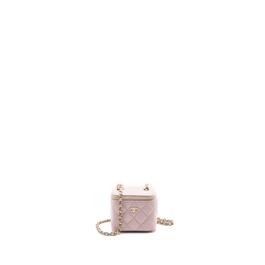 CHANEL MINI VANITY WITH CHAIN CAVIAR PINK LGHW