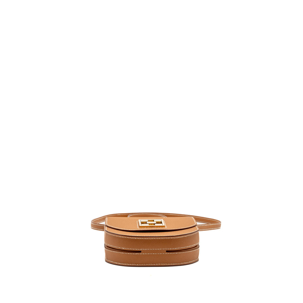 HERMES MOSAIQUE AU 24 MINI BAG EPSOM GOLD LGHW