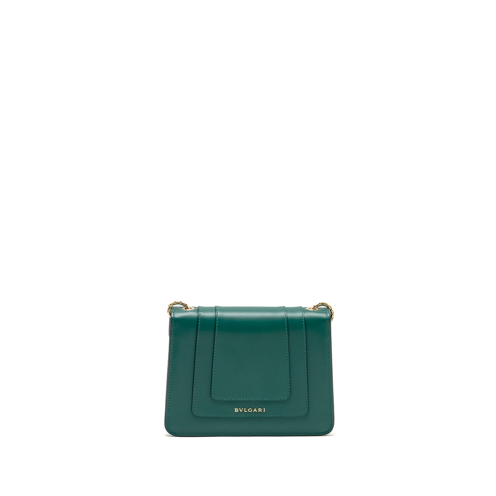 BVLGARI SERPENTI FOREVER CROSSBODY BAG CALFSKIN GREEN GHW