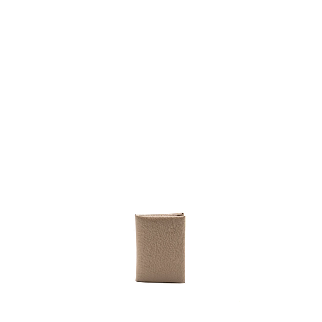 HERMES CALVI CARD HOLDER EPSOM ETOUPE SHW