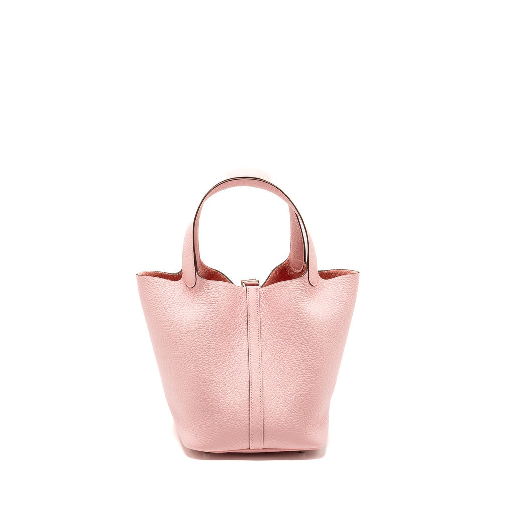 HERMES PICOTIN 22 LOCK BAG CLEMENCE ROSE SAKURA SHW