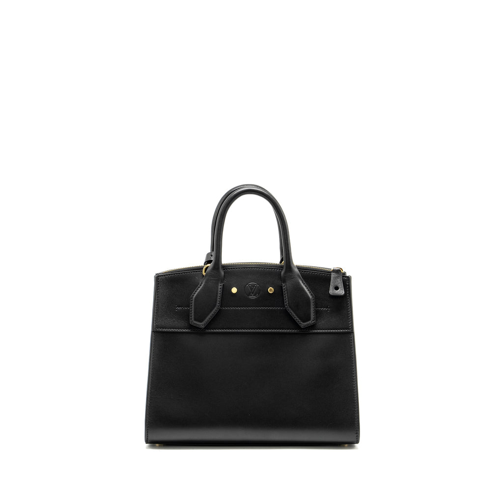 LOUIS VUITTON CITY STEAMER PM GRAINED CALFSKIN BLACK GHW