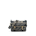 DIOR SMALL DIORCAMP BAG BLUE DIOR OBLIQUE EMBROIDERY GHW