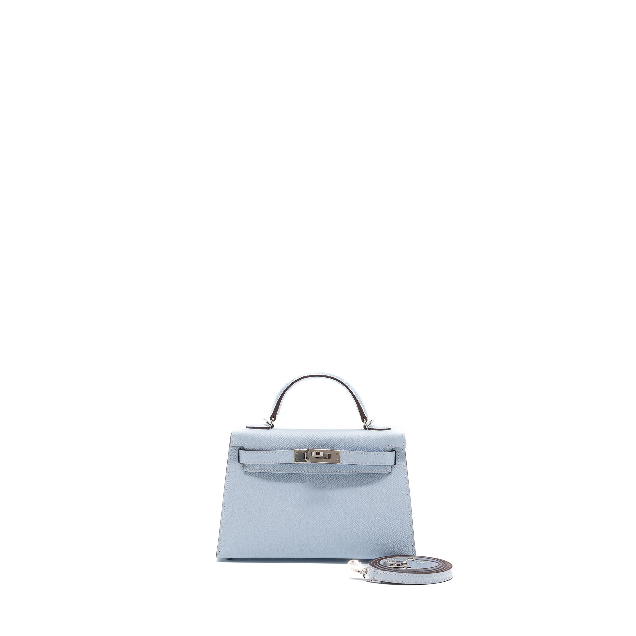 HERMES MINI KELLY II EPSOM BLUE BRUME SHW