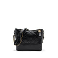 CHANEL GABRIELLE HOBO BAG CALFSKIN BLACK MULTICOLOUR HARDWARE