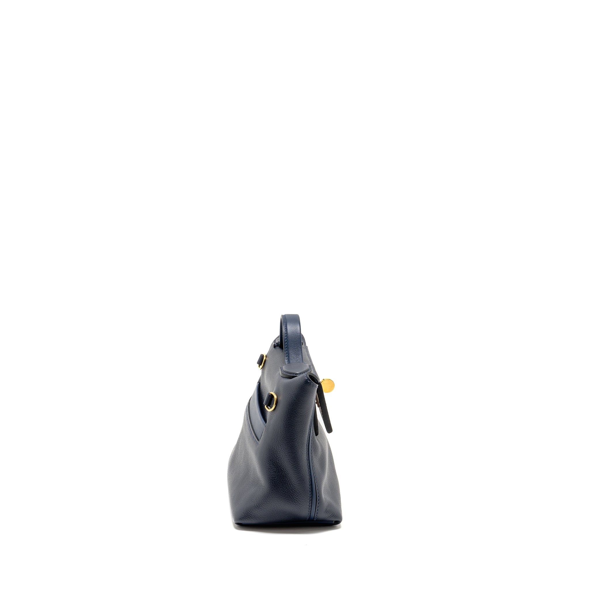 HERMES MINI 2424 24/24-21 BAG EVERCOLOR BLUE NUIT GHW