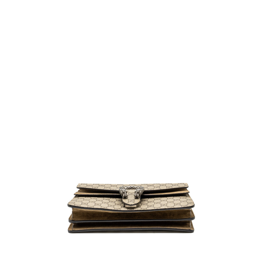 GUCCI DIONYSUS GG SHOULDER BAG GG SUPREME CANVAS / SUEDE BEIGE SHW
