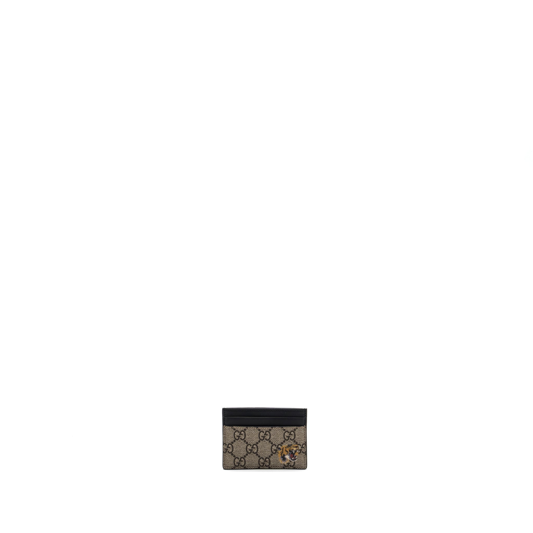 GUCCI TIGER PRINT GG SUPREME CARD HOLDER