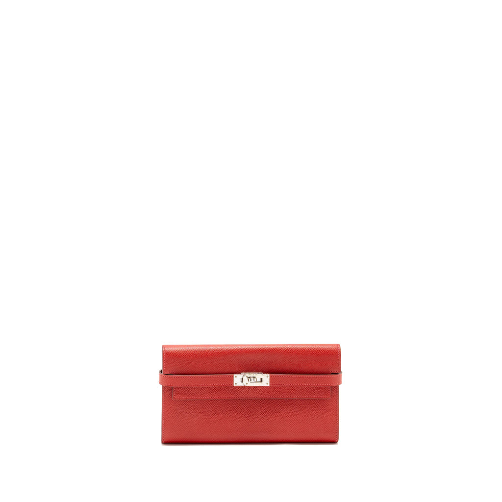 HERMES KELLY LONG WALLET EPSOM RED SHW