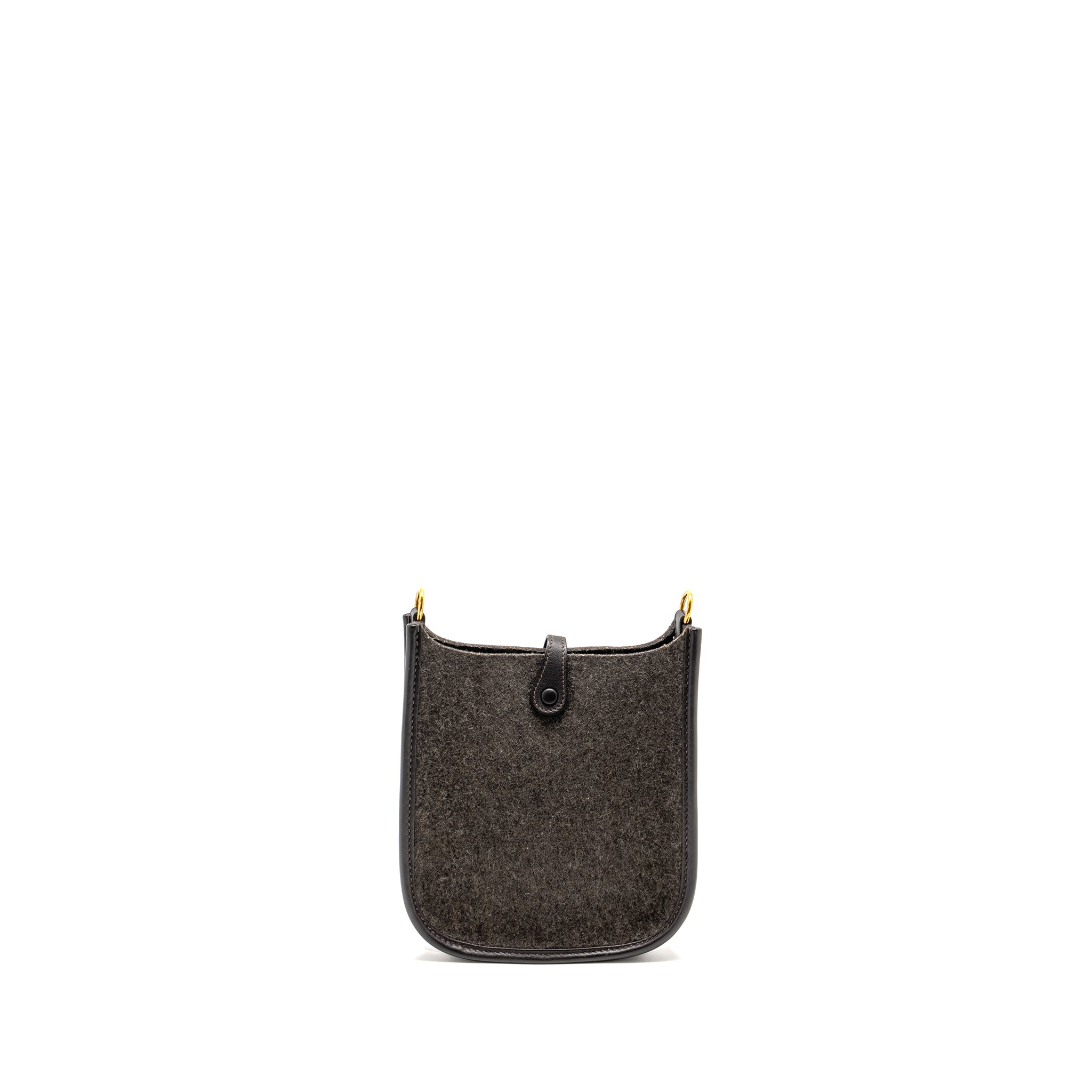 HERMES MINI EVELYNE FEUTRE/SWIFT/SANGLE WOOL EBENE