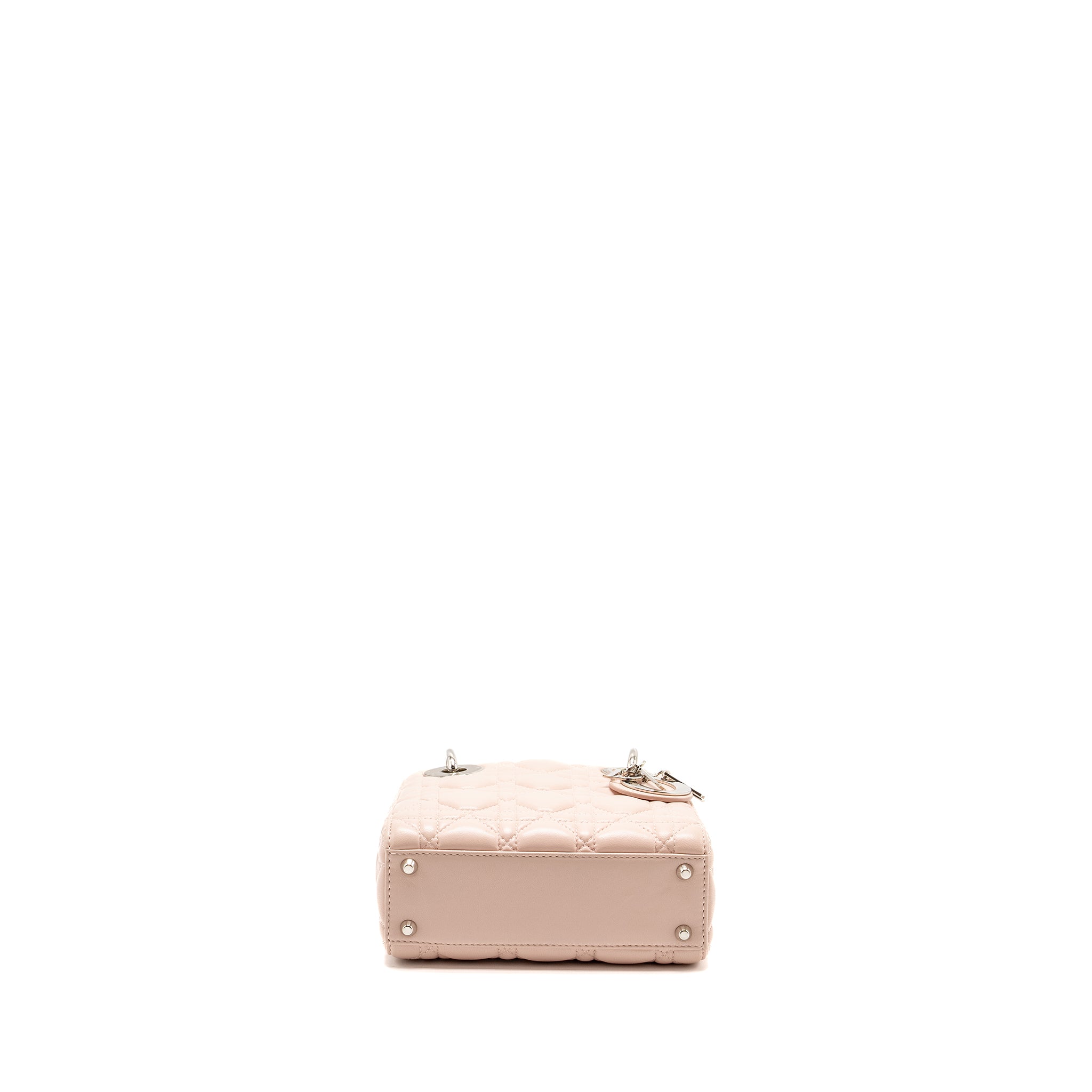 DIOR MINI LADY DIOR CRYSTAL STRAP LIMITED EDITION LAMBSKIN LIGHT PINK SHW