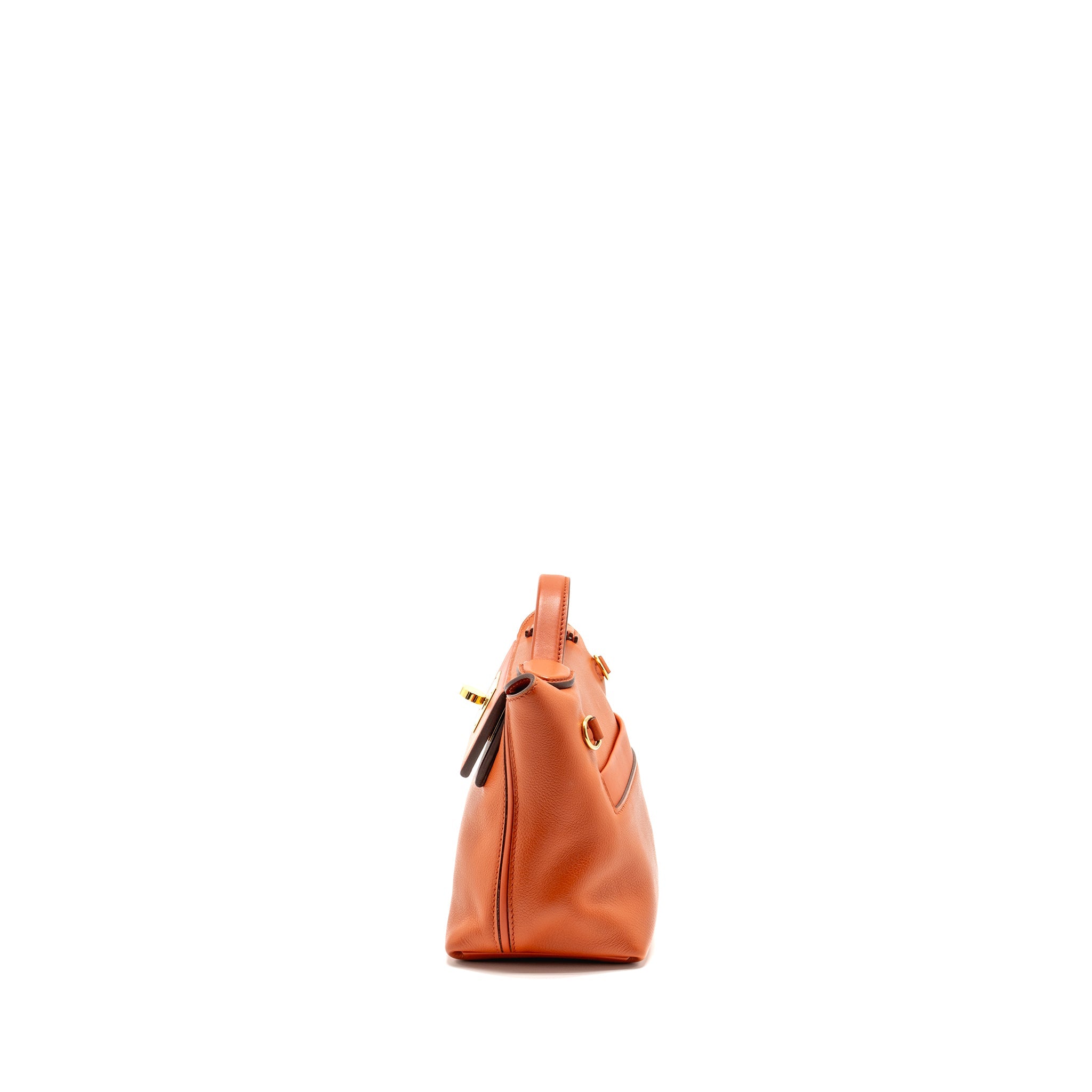 HERMES MINI 24/24 2424-21 BAG EVERCOLOR/ SWIFT TERRE/ CAPUCINE / ANEMONE GHW