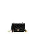 CHANEL 22B HEART CHAIN FLAP BAG LAMBSKIN BLACK GHW(MICROCHIP)