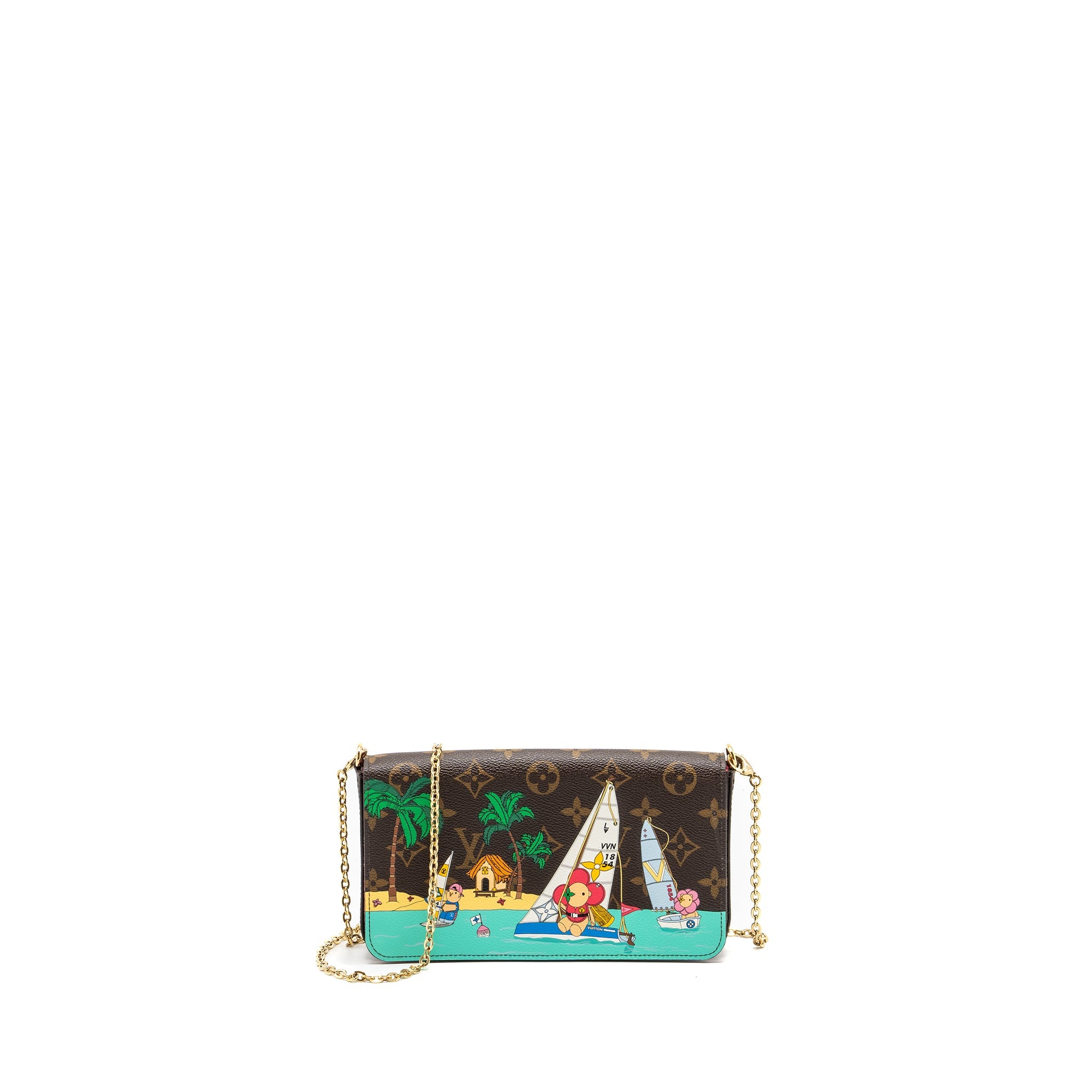 LOUIS VUITTON FELICIE CHRISTMAS LIMITED PRINT MONOGRAM CANVAS MULTICOLOUR GHW