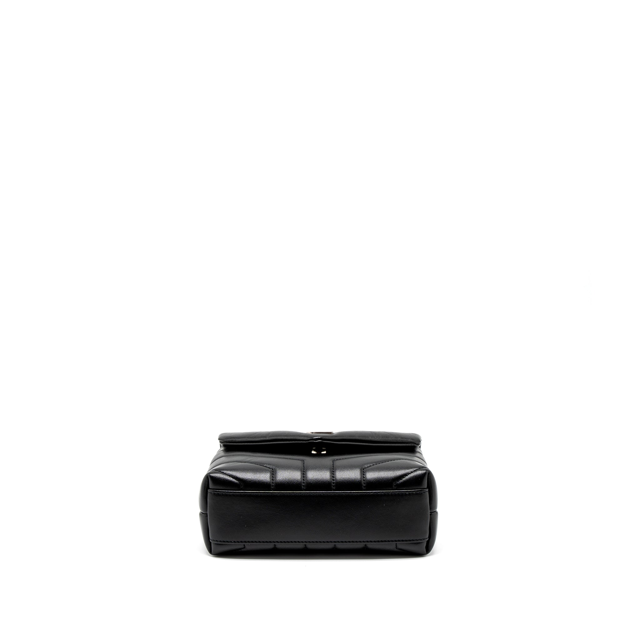 SAINT LAURENT LOULOU TOY STRAP BAG CALFSKIN BLACK SHW