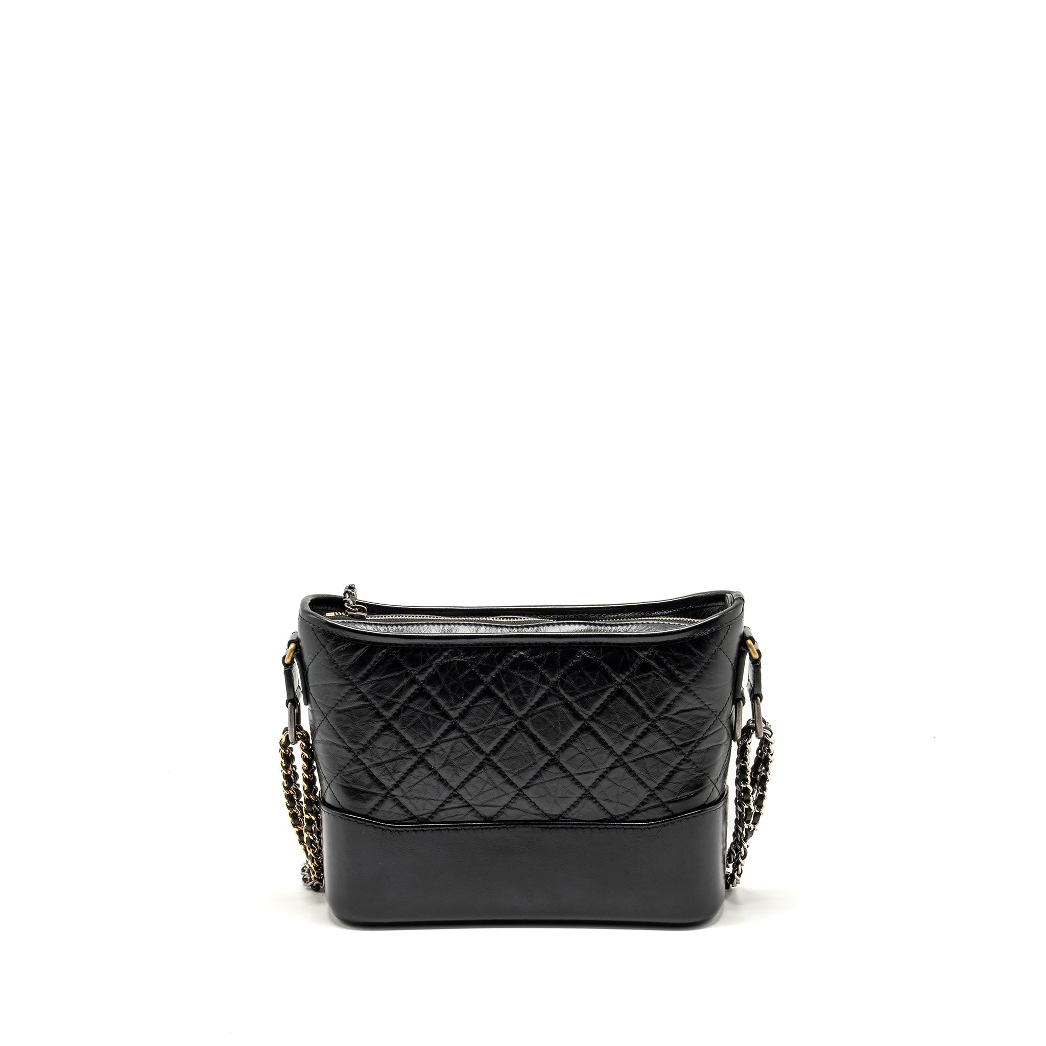 CHANEL NEW MEDIUM GABRIELLE HOBO BAG CALFSKIN BLACK MULTICOLOUR HARDWARE (MICROCHIP)