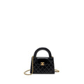 CHANEL 23K MINI SHOPPING TOTE CALFSKIN BLACK GHW(MICROCHIP)