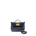 HERMES MINI 2424 24/24-21 BAG EVERCOLOR BLUE NUIT GHW
